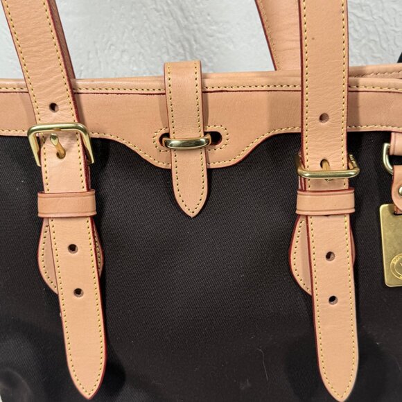 Vintage Dooney & Bourke Cabriolet Canvas & Leather Tote Shoulder Bag - Picture 5 of 13